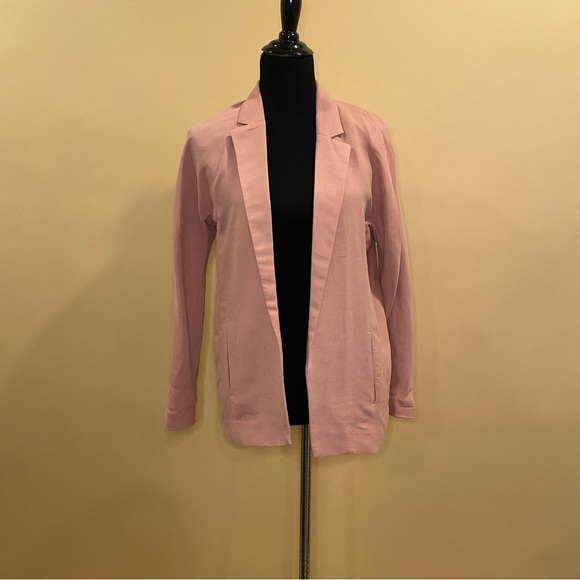H&M Jackets & Blazers - H&M Salmon Pink Open Front Blazer Jacket Size US 2
